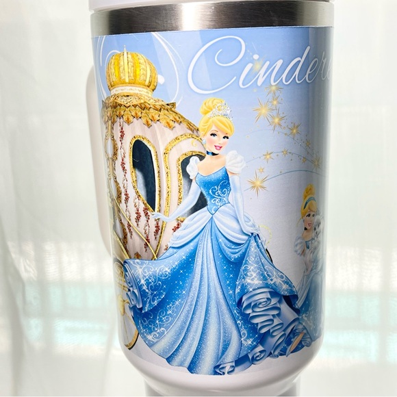 Custom 40oz Tumbler Disney Princess Cinderella Brand new double wall stainless t - Picture 6 of 14